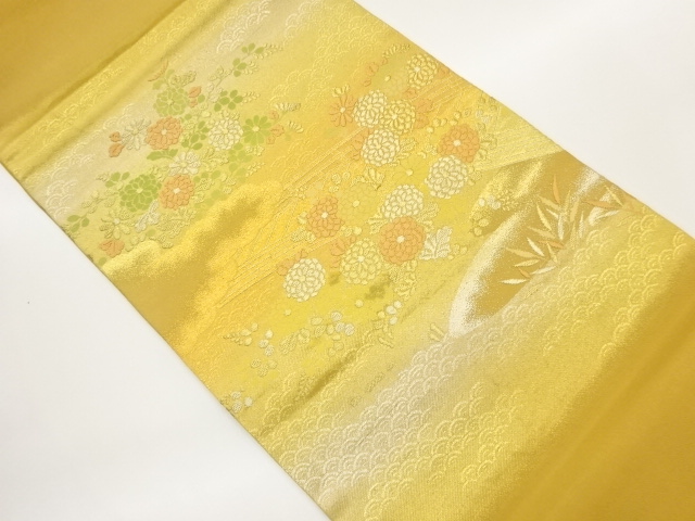 JAPANESE HIRAKI NAGOYA OBI / WOVEN SEIGAIHA